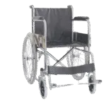 Fauteuil roulant manuel pliable en acier chromé