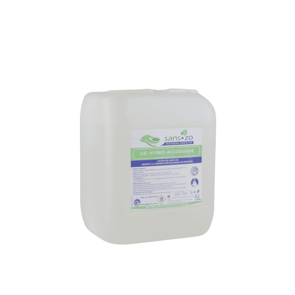 Sans Zo – Gel Hydroalcoolique Professionnel (5 Litres)