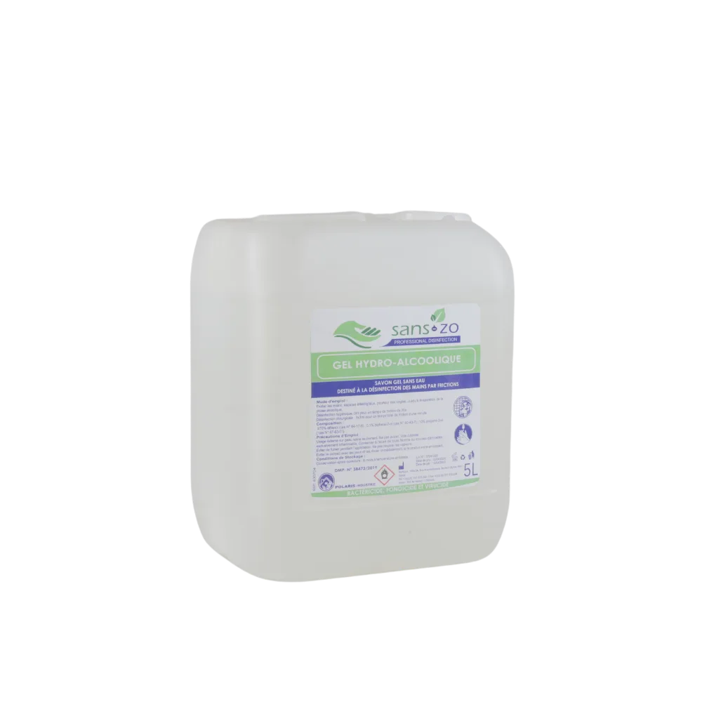 Sans Zo – Gel Hydroalcoolique Professionnel (5 Litres)